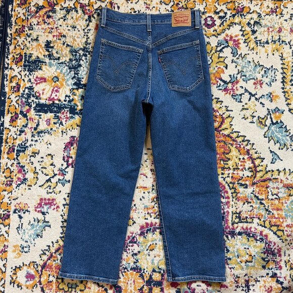 Levis Ribcage Straight Ankle jeans Medium Wash Womens Size 29 Stretch Button Fly - Picture 8 of 8